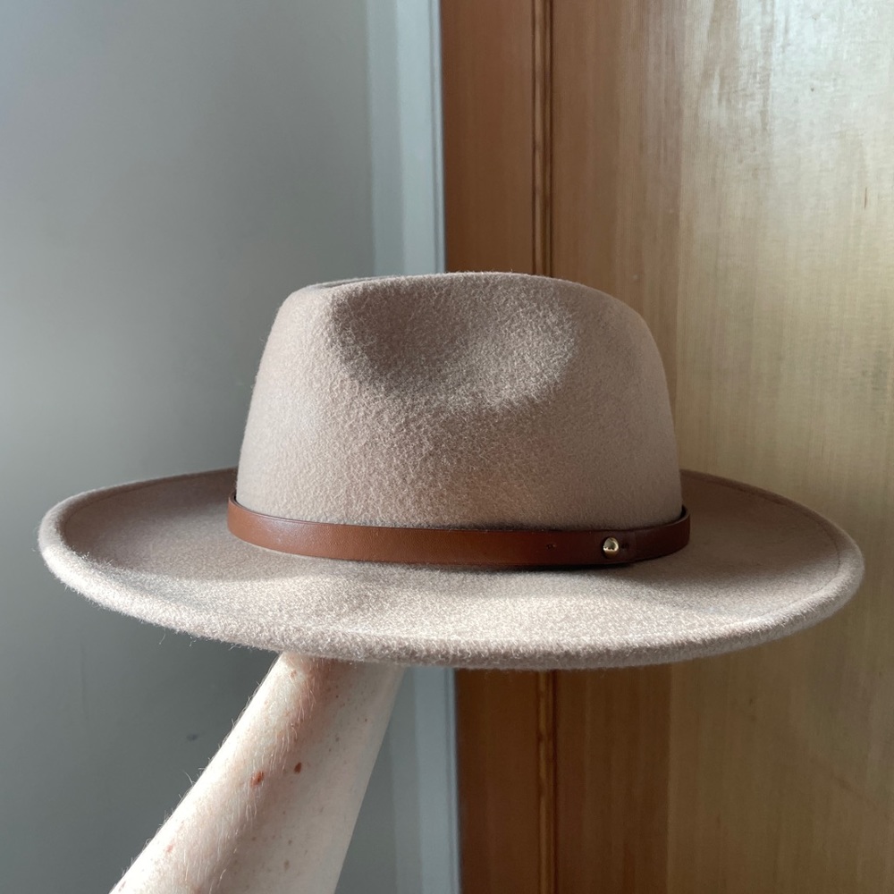 Free People Wythe Leather Band Felt Hat